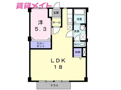 エルドラド(1LDK/1階)の間取り写真