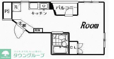 スカイコート大宮第2(ワンルーム/4階)の間取り写真