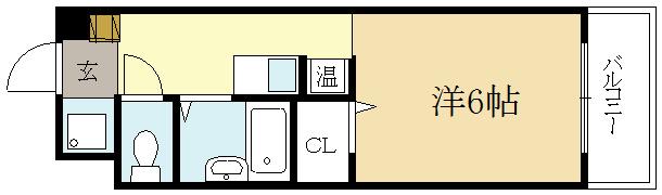 リバーサイド車田(1K/3階)の間取り写真