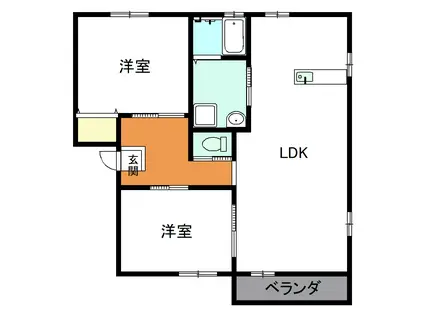 エクセレント607(2LDK/1階)の間取り写真