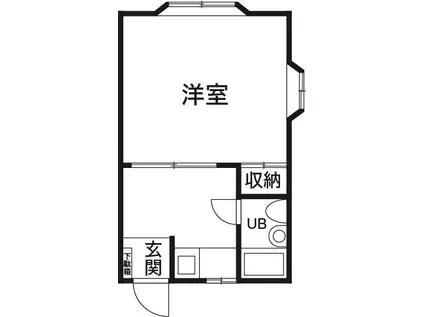 グリーンマンション(1DK/2階)の間取り写真