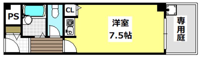 サンフォレスト新中条(ワンルーム/1階)の間取り写真