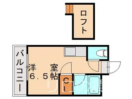 ベルコート折尾(ワンルーム/2階)の間取り写真