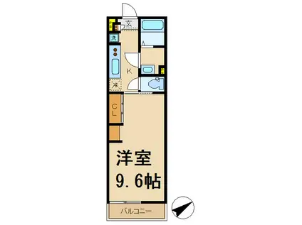 リブリ・PINEDOOR(1K/1階)の間取り写真