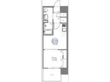 エステムコート難波IIIラグース(1DK/4階)の間取り写真