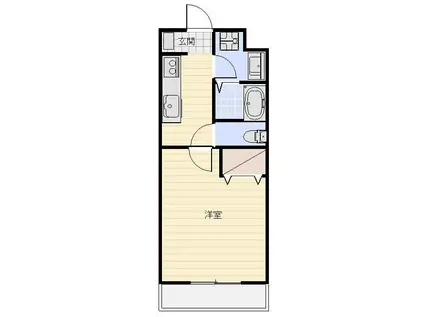 ショコラ(1K/2階)の間取り写真