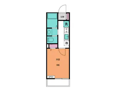 ESPACIO芝A(1K/2階)の間取り写真