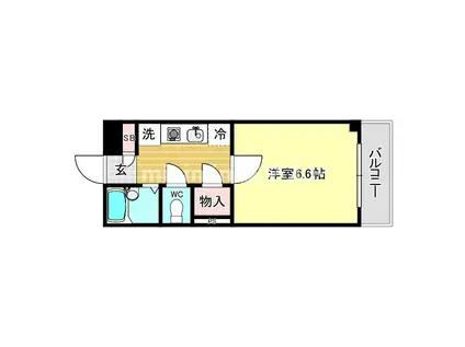 ル・パピヨン(1K/5階)の間取り写真