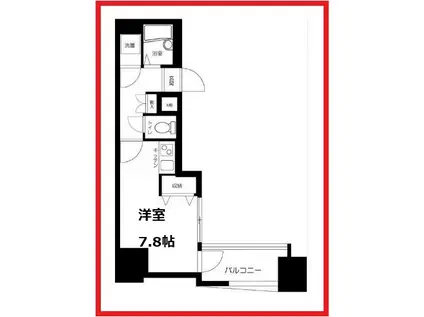 ヴィーダ文京本郷(ワンルーム/10階)の間取り写真
