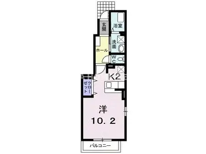 アイビーフラット A棟(1K/1階)の間取り写真