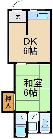 トミーハイツ光善寺(1DK/2階)の間取り写真