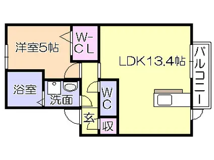 パドレ115(1LDK/1階)の間取り写真