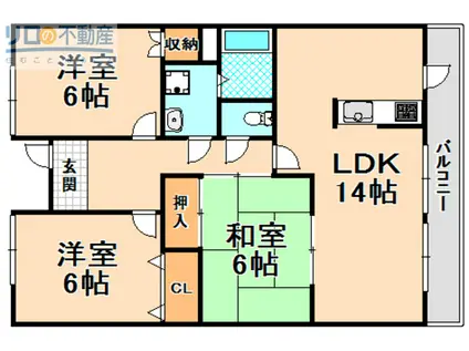 プライムステージ(3LDK/4階)の間取り写真