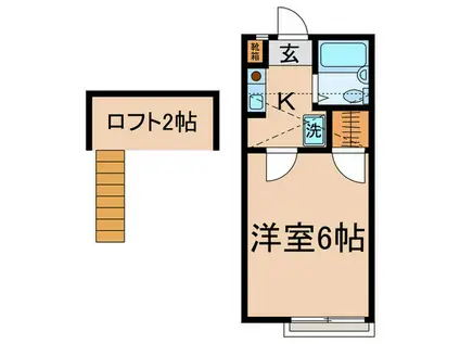 Mコート(1K/1階)の間取り写真