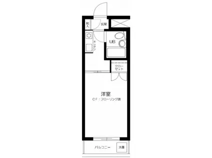 ハイタウン蒲田(1K/3階)の間取り写真