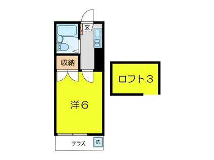 レオパレス上永谷第5(1K/1階)の間取り写真