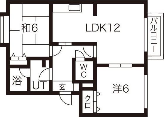 アップルヴィレッジW(2LDK/2階)の間取り写真