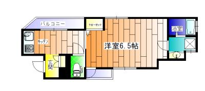 ERコート堀池町(1K/2階)の間取り写真