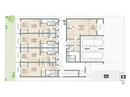 HIIJR西宮駅前(1DK/3階)の間取り写真