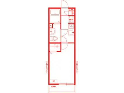リブリ・LUXTIA(1K/1階)の間取り写真