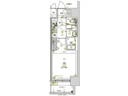 CREST TAPP新栄(1K/9階)の間取り写真