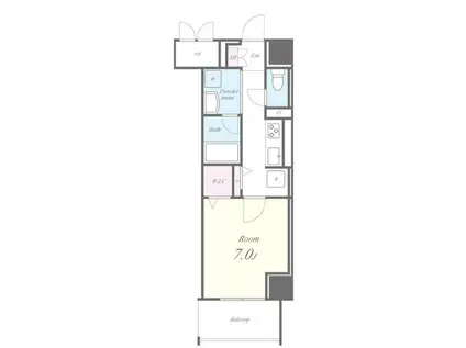 プレミアムコート新栄(1K/7階)の間取り写真