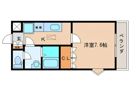 チェリーコーポ(1K/1階)の間取り写真