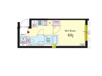 ルネサンスコート品川中延(1K/3階)の間取り写真