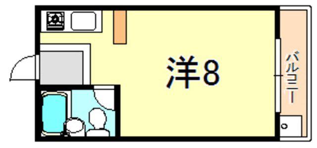コーポライフビル(ワンルーム/3階)の間取り写真
