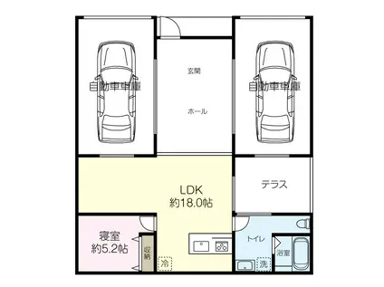 GARESIDENCE木更津 THE RETREAT(1LDK/1階)の間取り写真