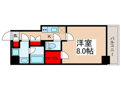 ガリシア森下エストゥディオIII(1K/5階)の間取り写真