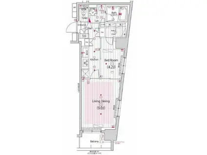 グランド・ガーラ横浜新子安(1LDK/7階)の間取り写真