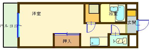 サザンブライト大手町(ワンルーム/2階)の間取り写真