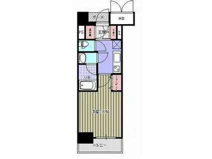 HF一番町レジデンス(1K/5階)の間取り写真