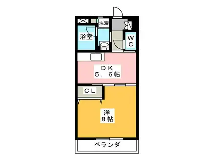 第6泉マンション(1DK/1階)の間取り写真
