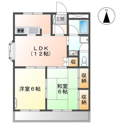 グランシャリオ96(2LDK/2階)の間取り写真