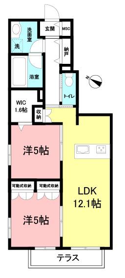 SETORA ART(2LDK/1階)の間取り写真