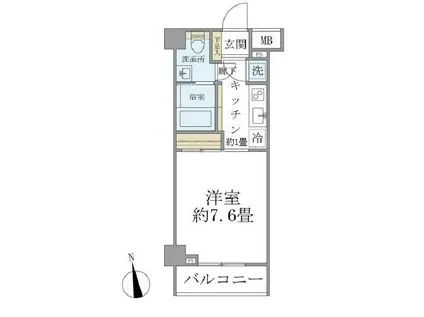 YOU I COURTユーアイコート(1K/3階)の間取り写真