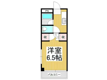 レジデンス小沢(1K/3階)の間取り写真