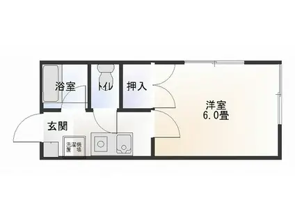 グリーンヴィラ太田(1K/2階)の間取り写真