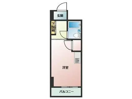 ポエム松川(ワンルーム/7階)の間取り写真