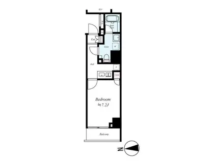 ブライズ亀戸DUE(1K/1階)の間取り写真