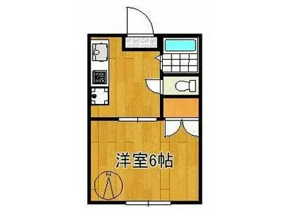 シャンボール志度I(1K/4階)の間取り写真