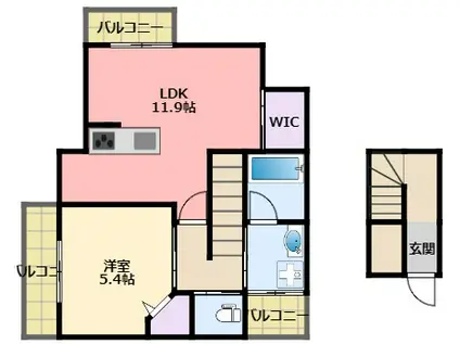 HEBEL MAISON ITM(1LDK/3階)の間取り写真