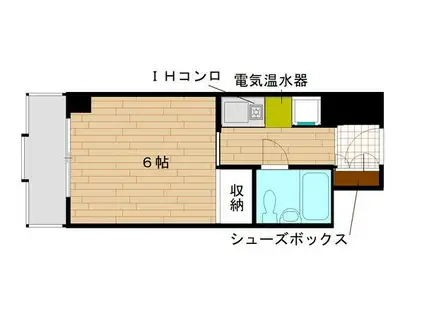 ウエストハウス IN LANI(ワンルーム/7階)の間取り写真