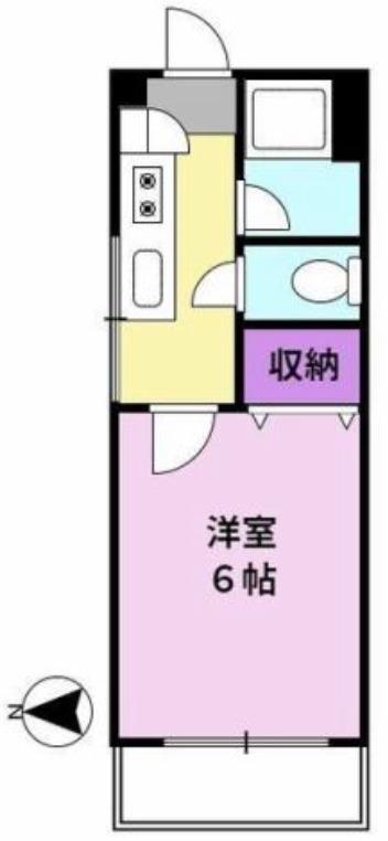 里村ビル(1K/3階)の間取り写真