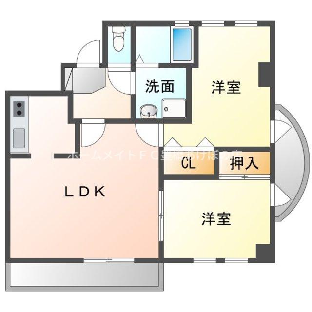 セレッソトキワ(2LDK/4階)の間取り写真