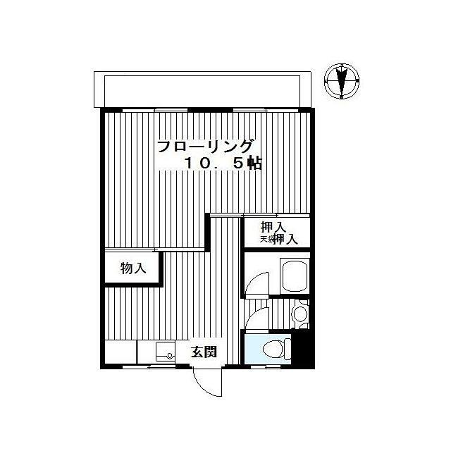 目黒第一マンション(1DK/5階)の間取り写真