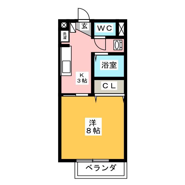 サープラスモリ(1K/1階)の間取り写真
