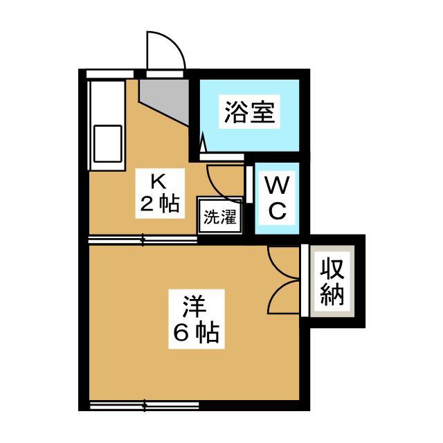 グリーンハイツ(1K/2階)の間取り写真